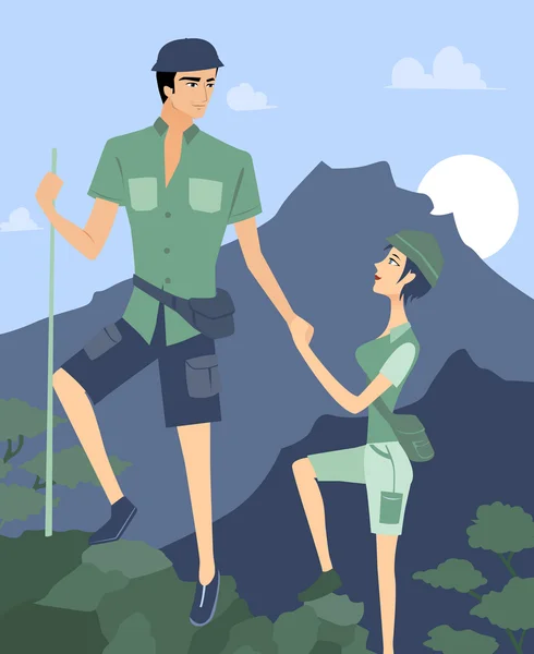 A couple hiking — Stock Photo, Image