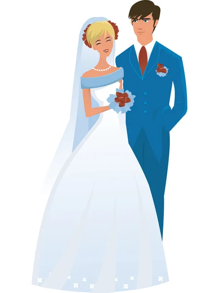 Una sposa e uno sposo — Foto Stock