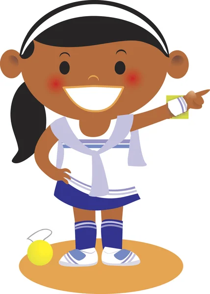 A girl wearing a tennis outfit — Stock Photo, Image