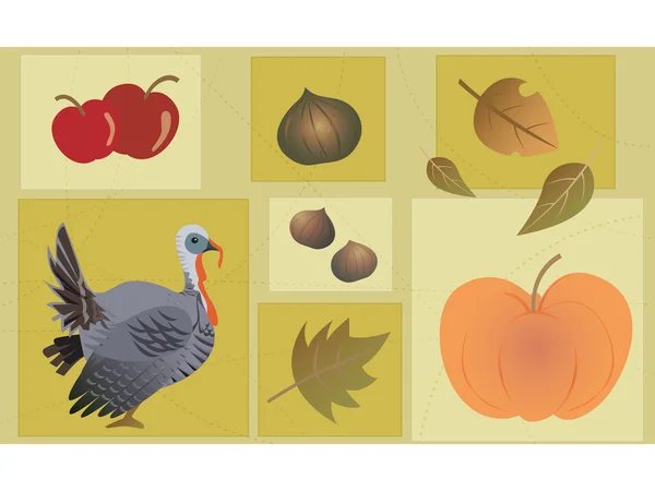 A Thanksgiving collage — Stock Photo, Image