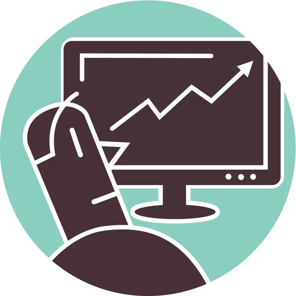 Man looking at an increasing graph — Stock Photo, Image