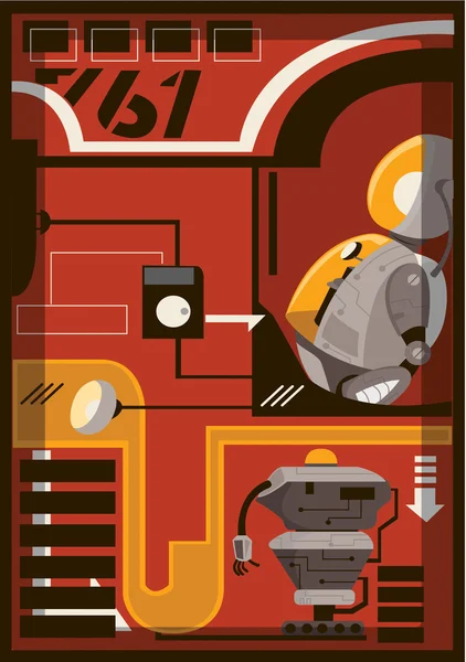 Ilustracja robota — Zdjęcie stockowe