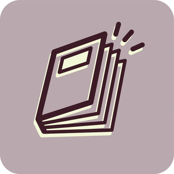 Illustrazione di un libro su sfondo viola — Foto Stock