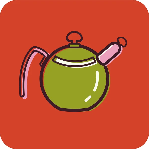 Ilustração de uma chaleira de chá — Fotografia de Stock
