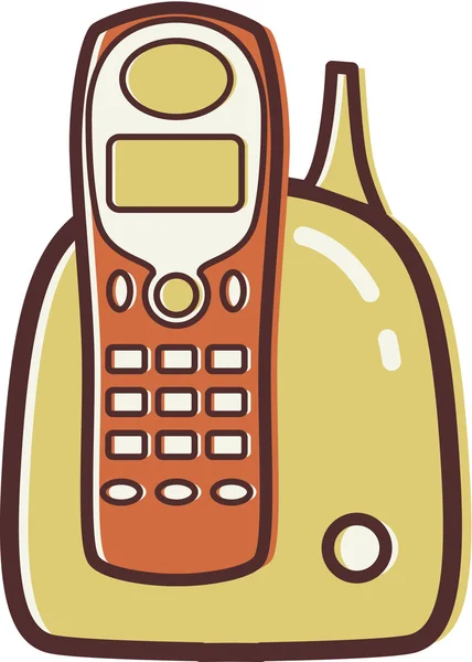 Illustrazione di un telefono senza fili — Foto Stock