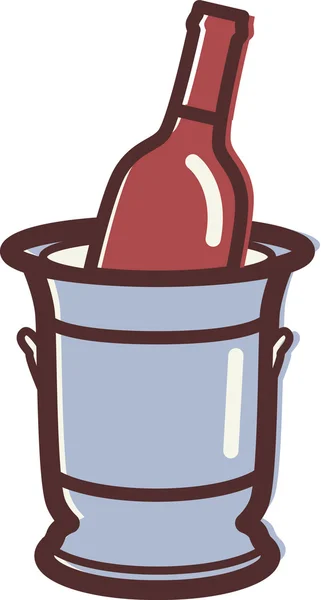 Illustration eines Weinkühlers Stockbild