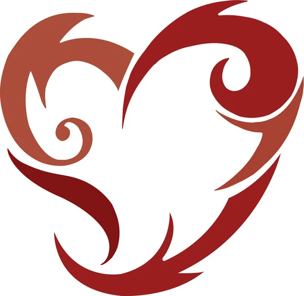 A tribal stencil of a heart — Stock Photo, Image