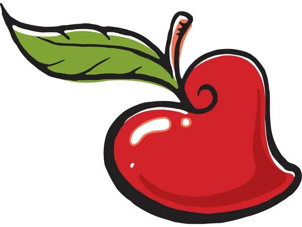 Jabłko w kształcie serca — Zdjęcie stockowe