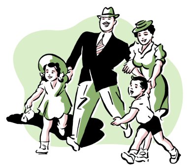 A family vacation clipart