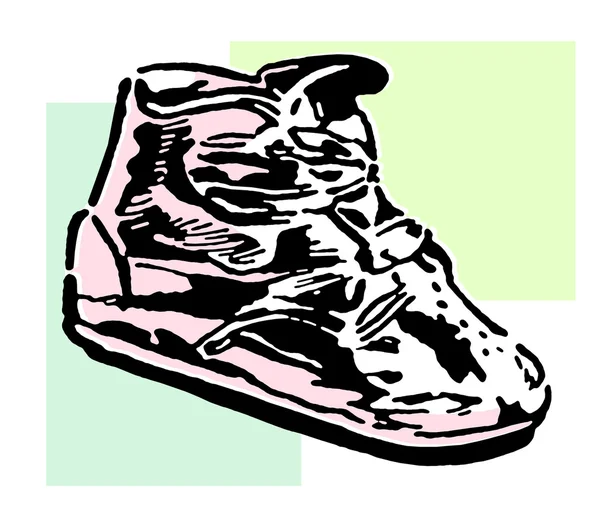 En gammal och trasiga sko — Stockfoto