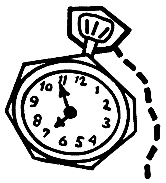 빈티지 고리의 시계의 흑인과 백인 버전 — 스톡 사진