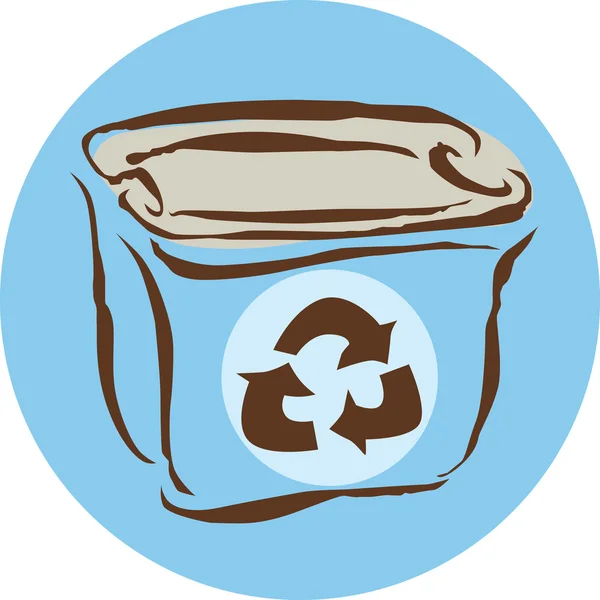 Un dibujo de una caja de reciclaje — Foto de Stock