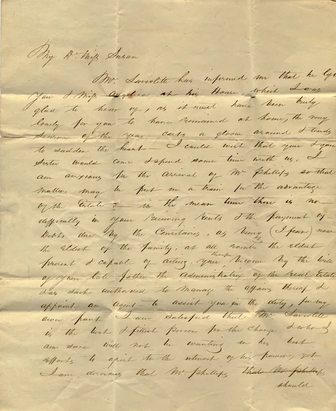 Old letter from mid-19th century — Stock Photo, Image