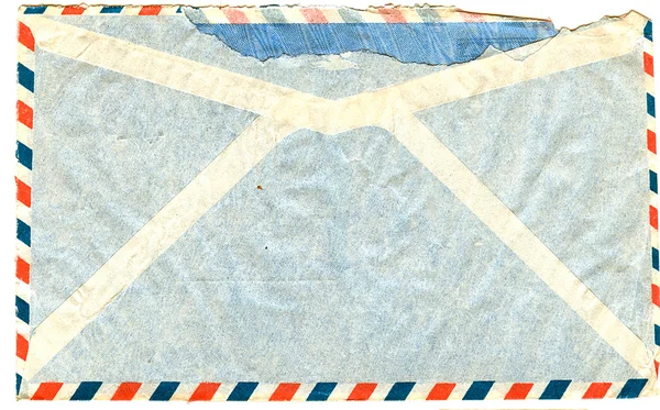 Задняя часть винтажного авиапочтового конверта — стоковое фото