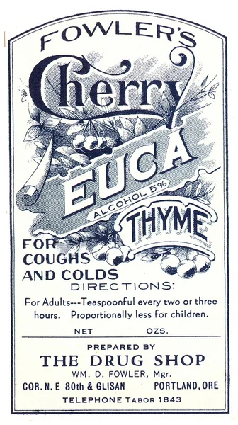 Etichetta vintage per medicina — Foto Stock