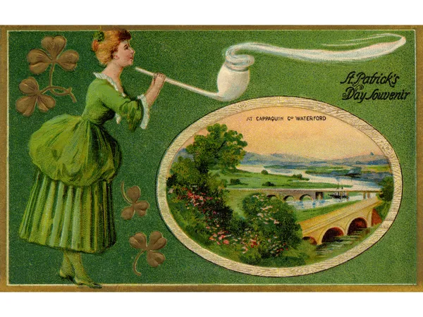 Eine alte St. Patrick 's Tageskarte — Stockfoto