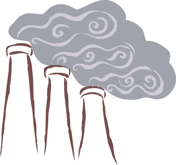 stock image Vents emitting smoke, polluting the surrounding area