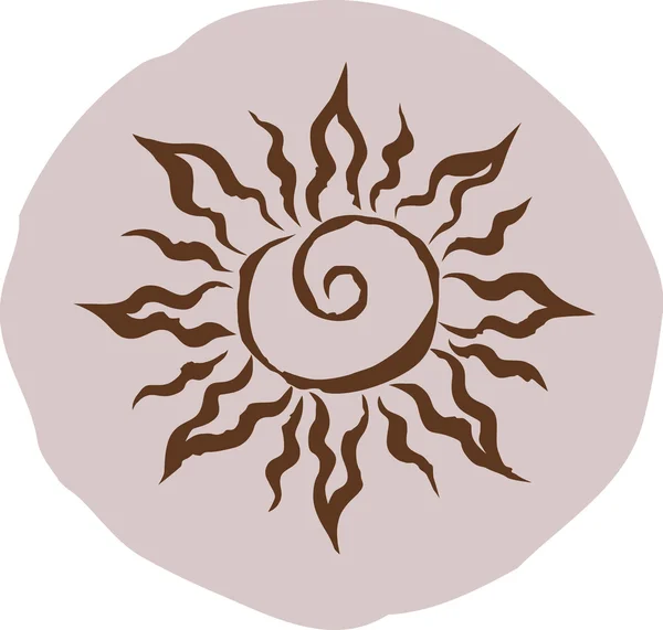 Pembe bir arka plan ile bir güneş — Stok fotoğraf