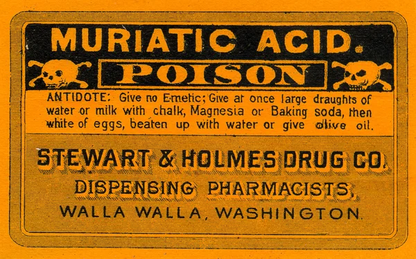 Vintage geneeskunde etiket — Stockfoto