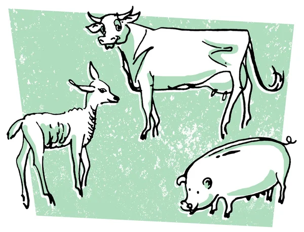 Ilustrace krávy — Stock fotografie