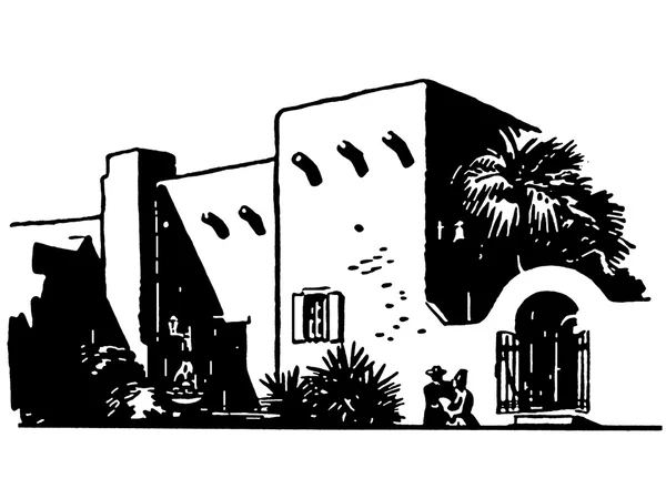 メキシコ促されたビルの黒と白のバージョン — ストック写真