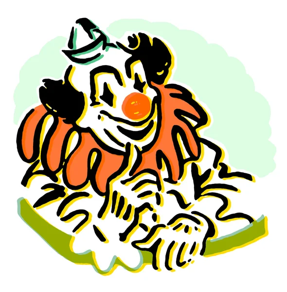 An cartoon like illustration of a clown — Stock Photo, Image