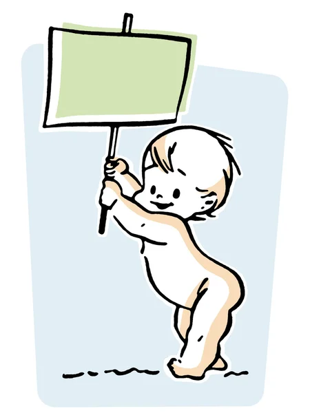 Porträtzeichnung eines kleinen Jungen — Stockfoto