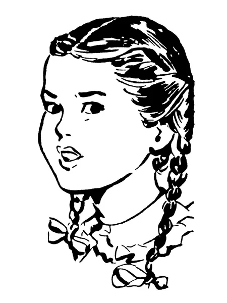 Porträt eines runzelnden Mädchens — Stockfoto