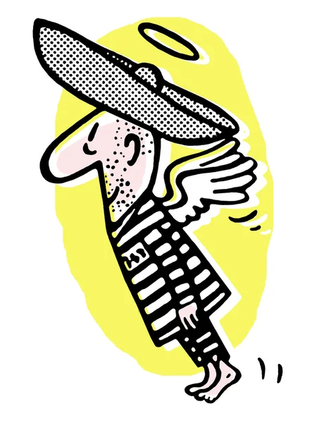 Ein fliegender Mann im Sombrero — Stockfoto