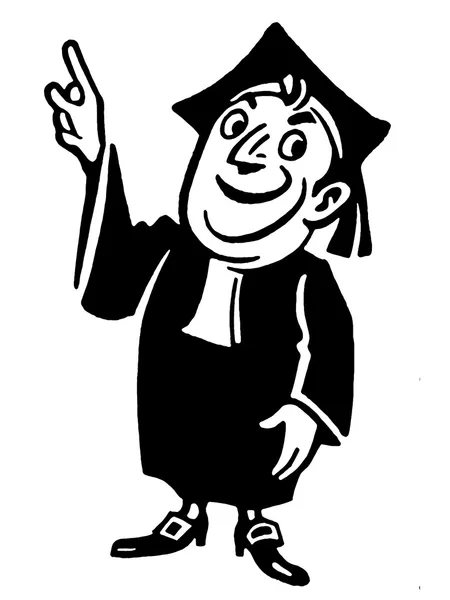 Une illustration de style dessin animé d'un diplômé — Photo