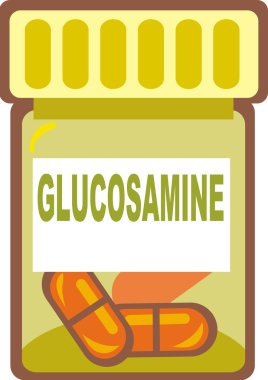 Illustration of glucosamine pills clipart