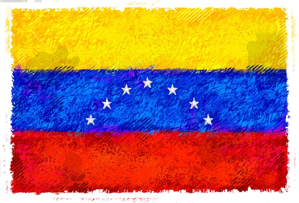 Ritning av Venezuelas flagg — Stockfoto
