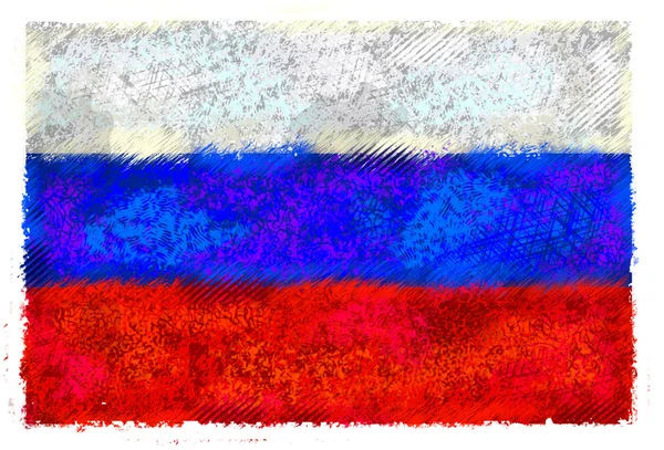Flagga Ryssland — Stockfoto