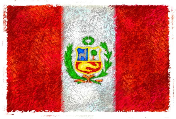 Flaga peru — Zdjęcie stockowe