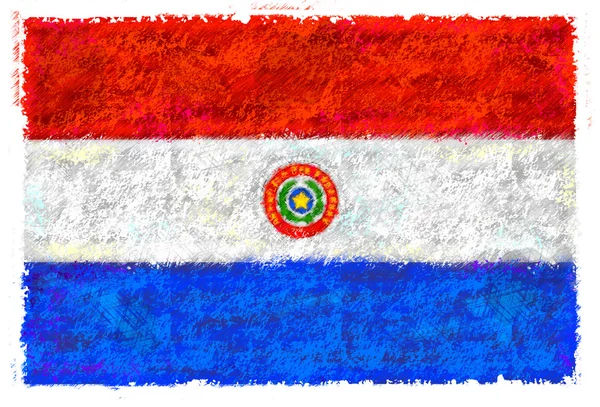 巴拉圭的旗子 — 图库照片