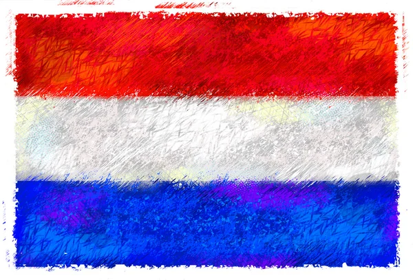 Nákres Lucemburská vlajka — Stock fotografie