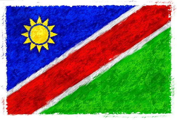 Drawing of the flag of Namibia — Stock Photo, Image