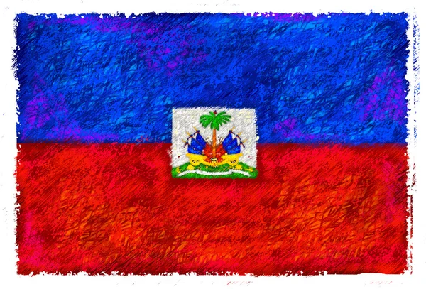 Vlag van Haïti — Stockfoto