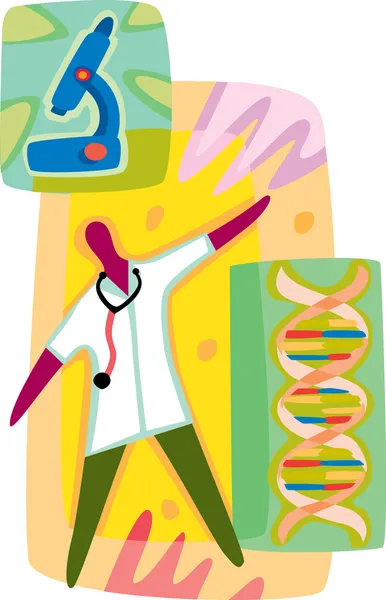 Um médico analisando o DNA — Fotografia de Stock