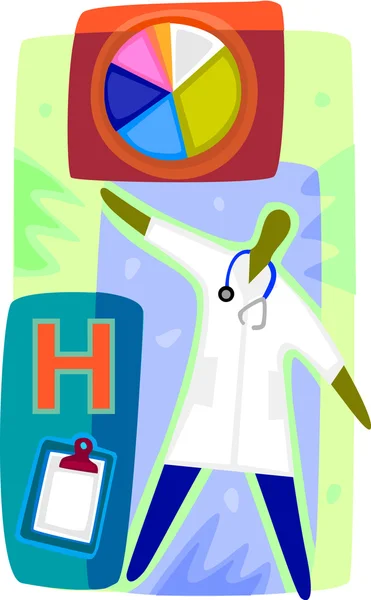 Uma representação gráfica de um médico — Fotografia de Stock