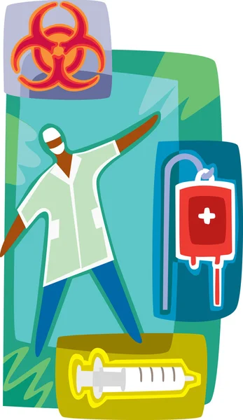 A doctor and blood services — Stock Photo, Image