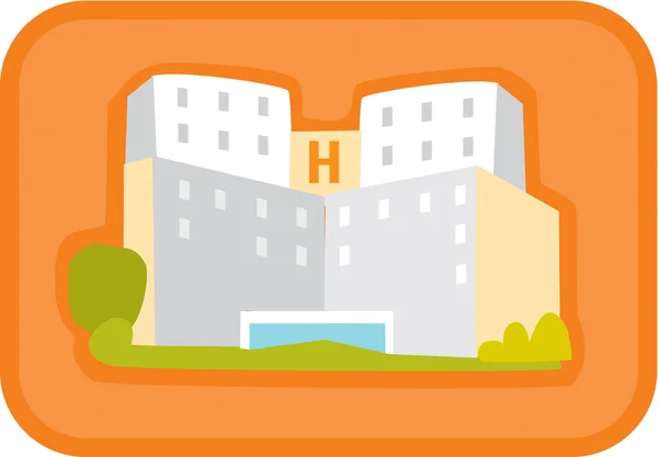 Иллюстрация здания больницы — стоковое фото