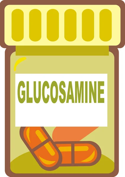 Ilustração de pílulas de glucosamina — Fotografia de Stock