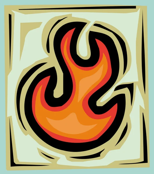 火的插图 — 图库照片