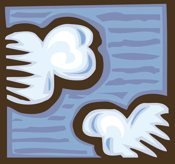 Illustration av blå himmel och moln — Stockfoto