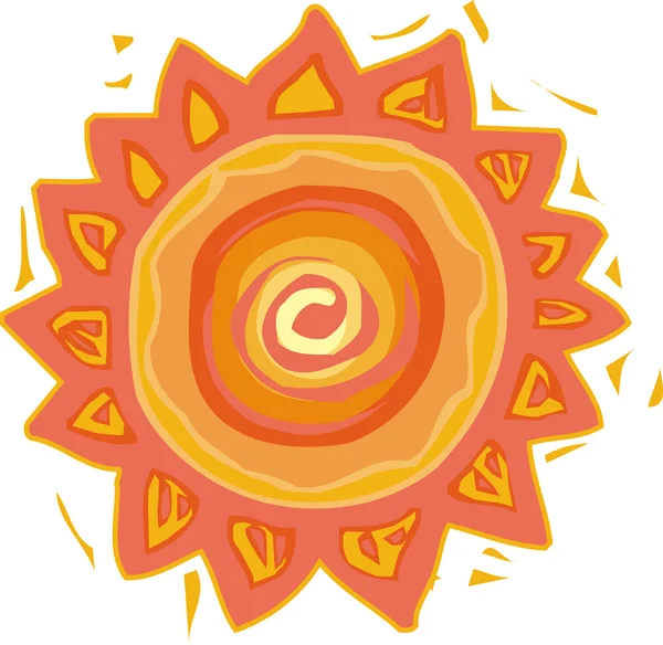 Illustration of a hot sun — Stock Photo, Image