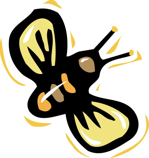 一只蜜蜂的插图 — 图库照片