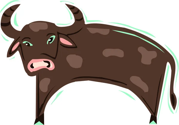 Ілюстрація коричневого бика — стокове фото