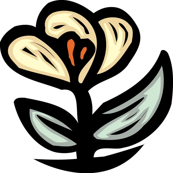 Drawing of a yellow flower — Stock Photo, Image
