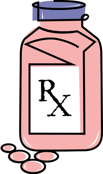 Rx 기호 약물의 병 — 스톡 사진
